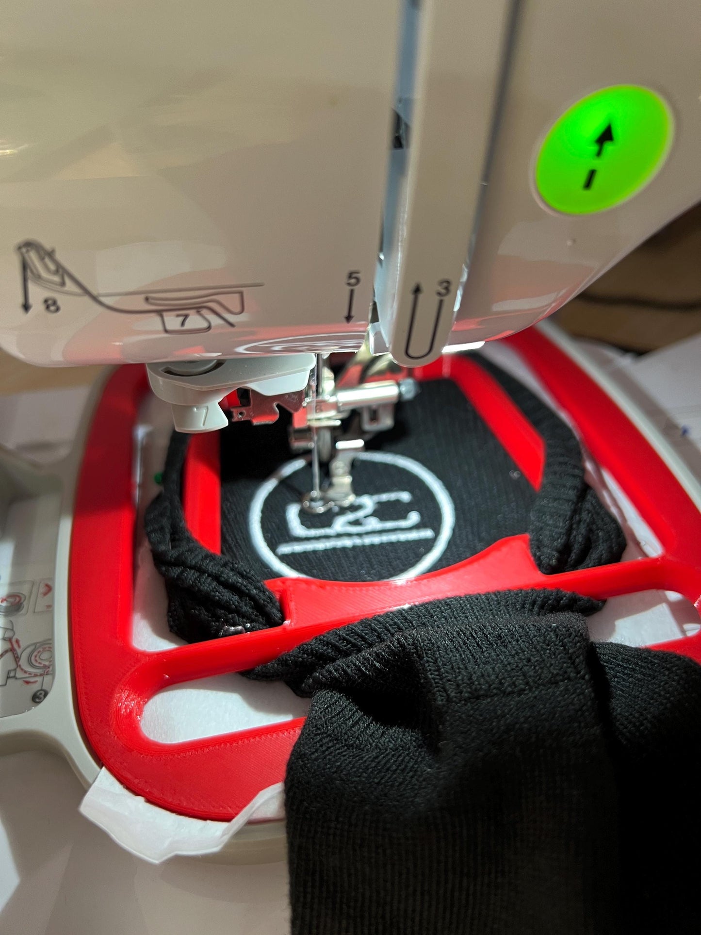 Brother Sock Hoop Insert 4"X4" (100mX100m) Fits SA432 Single Needle Babylock Embroidery Tool DIY Sock Embroidery Tool Custom Socks Gloves