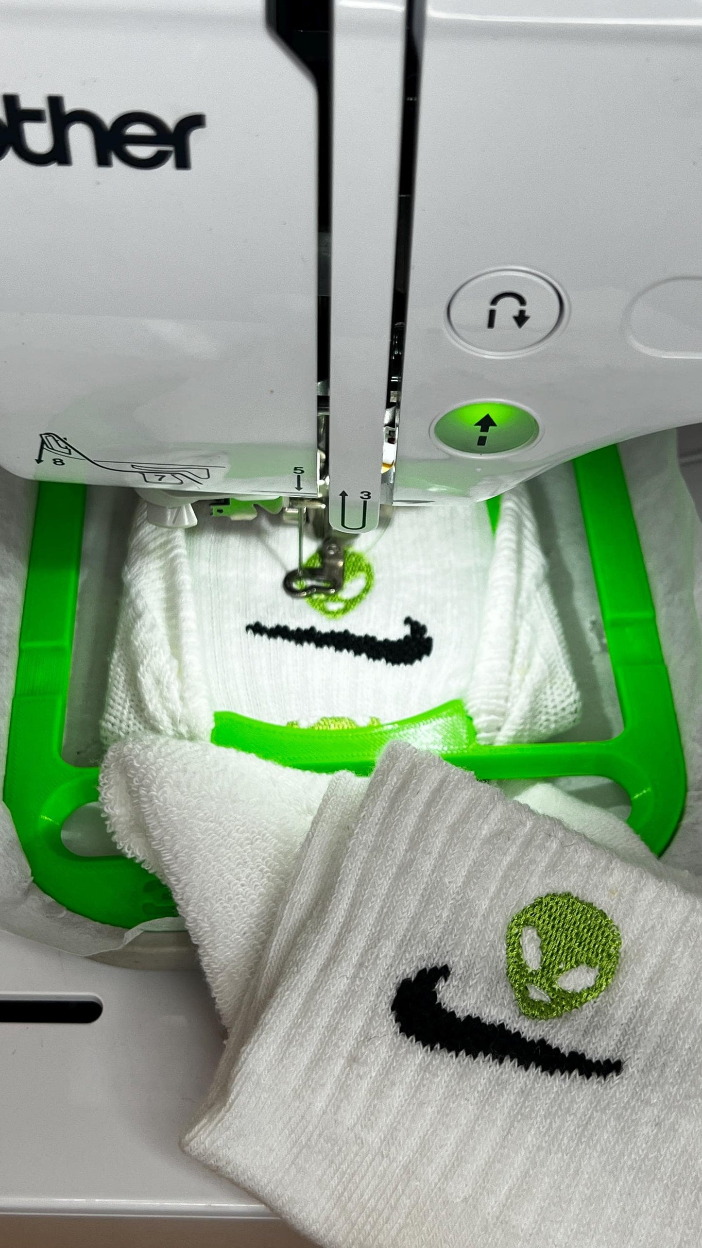 Brother Sock Hoop Insert 4"X4" (100mX100m) Fits SA432 Single Needle Babylock Embroidery Tool DIY Sock Embroidery Tool Custom Socks Gloves