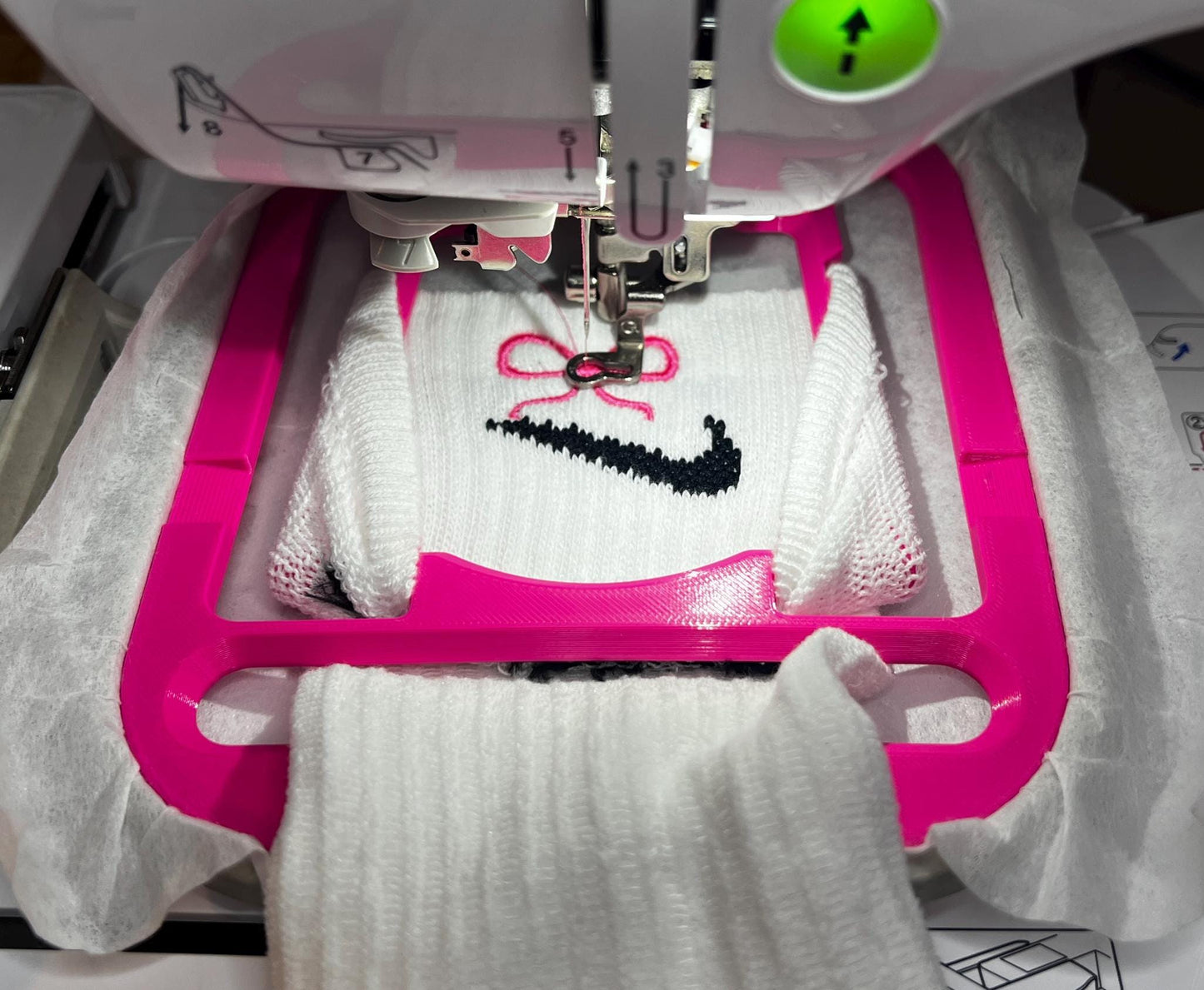 Brother Sock Hoop Insert 4"X4" (100mX100m) Fits SA432 Single Needle Babylock Embroidery Tool DIY Sock Embroidery Tool Custom Socks Gloves