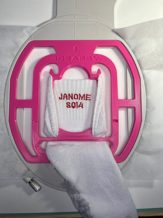Sock Hoop Insert For 5.5X5.5 Janome SQ14 Hoop Embroidery Designs Custom Socks Embroidery Tool Custom Socks Gloves