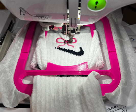 Brother Sock Hoop Insert 4"X4" (100mX100m) Fits SA432  Single Needle Babylock Embroidery Tool DIY Sock Embroidery Tool Custom Socks Gloves